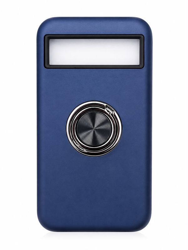 Chief Oil Painted Magnetic Ring Stand Hybrid Case Cover for Pixel 8A- Dark Blue