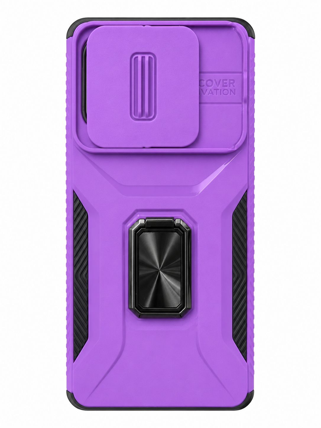 Magnetic Metal Ring Stand Camera Protection Hybrid for Motorola Moto G Power 2025/2026 - Purple