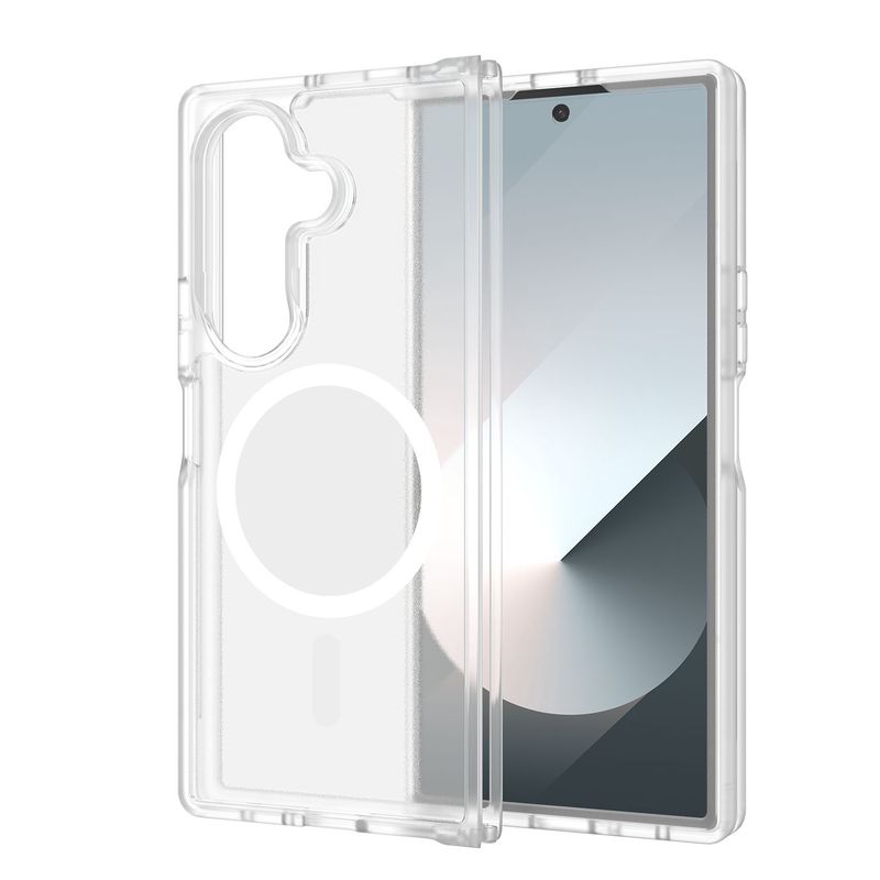 [Magnetic Circle] Smooth Safe Matte Feel Hybrid Case Samsung Z Fold 7 - White