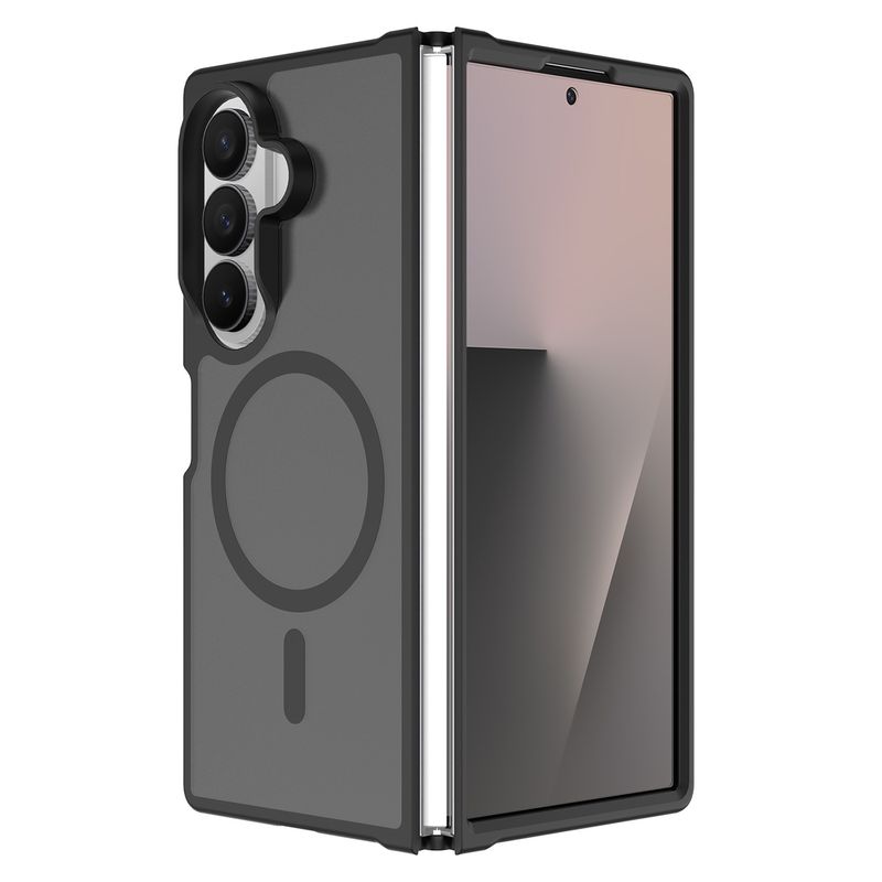 [Magnetic Circle] Smooth Safe Matte Feel Hybrid Case Samsung Z Fold 8 Ultra - Black