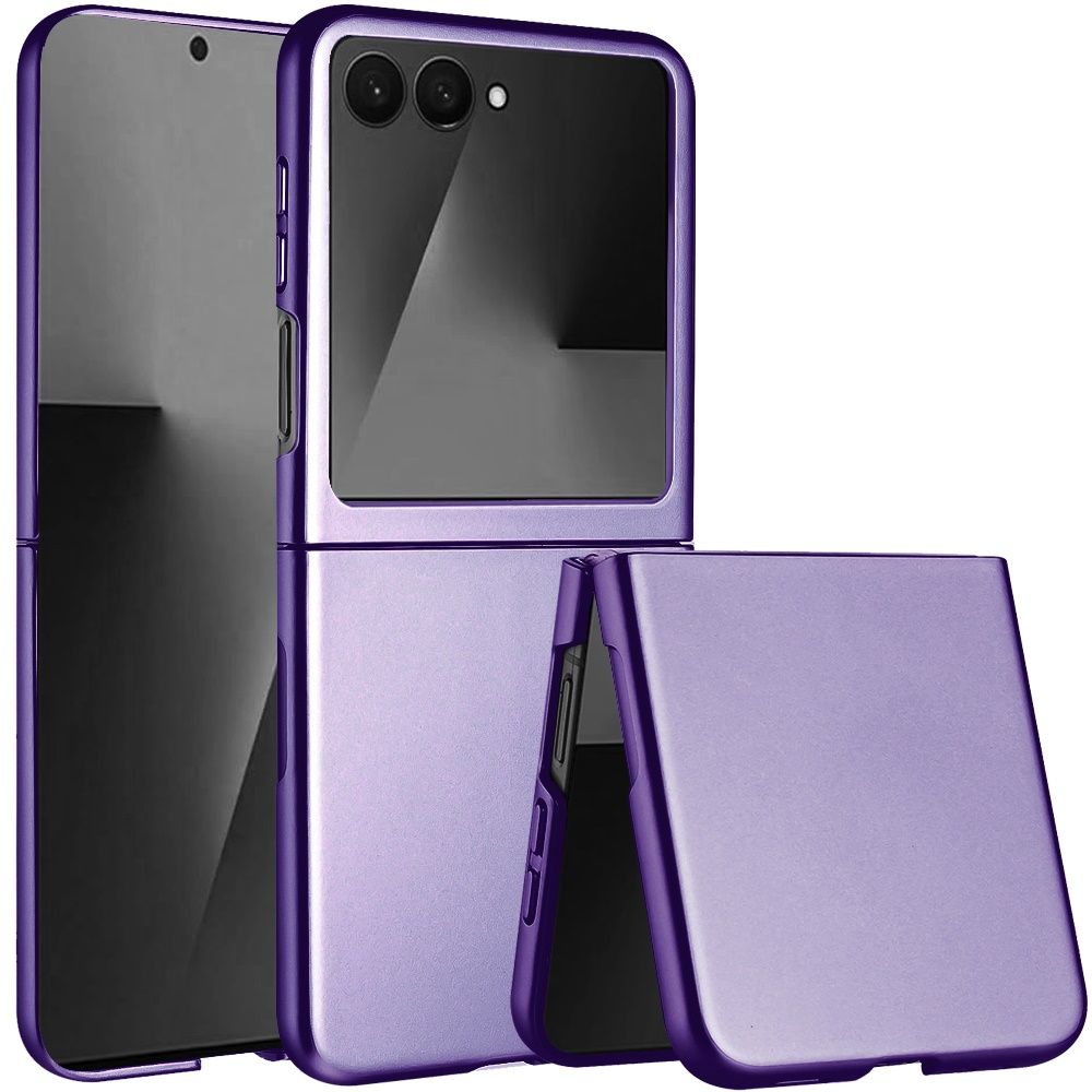 Flip Snap On Premium Matte Finish Case Cover Samsung Z Flip 8  - Dark Purple