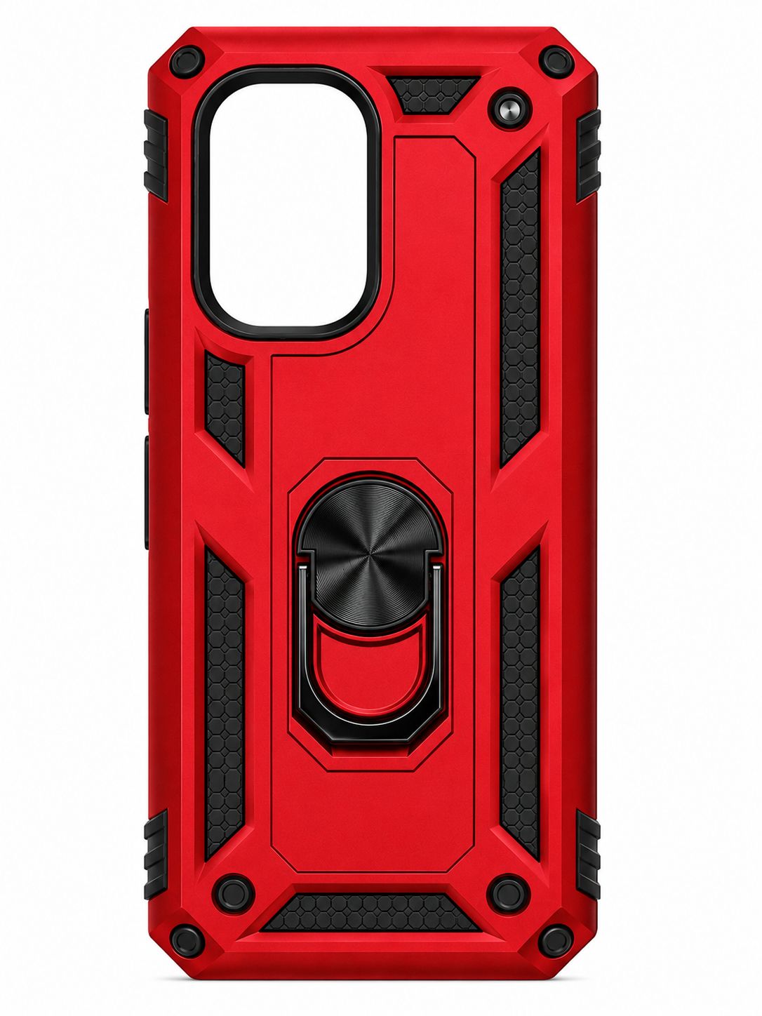 Army Shield with Kickstand Case for Moto G Power 5G 2024- Red