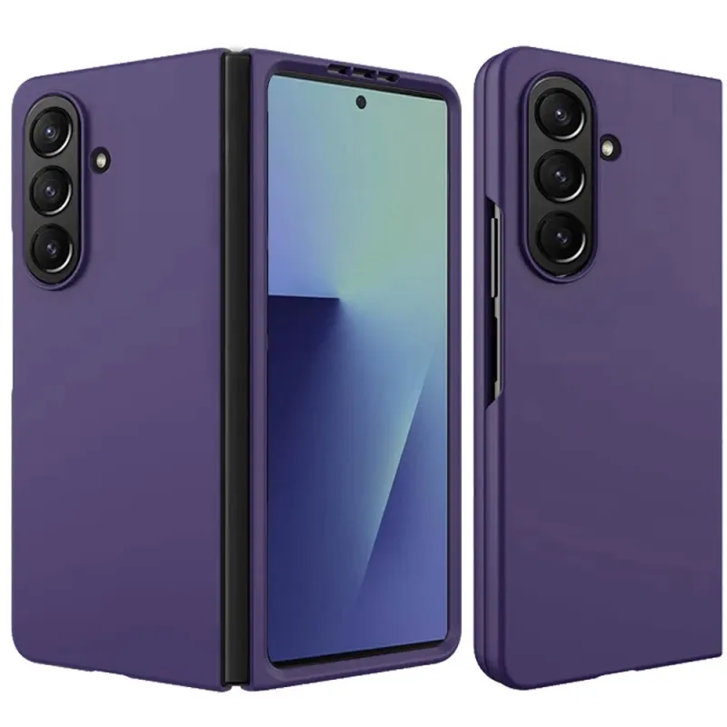 Flip Snap On Premium Matte Finish Case Cover Samsung Z Fold 8 Ultra - DARK PURPLE