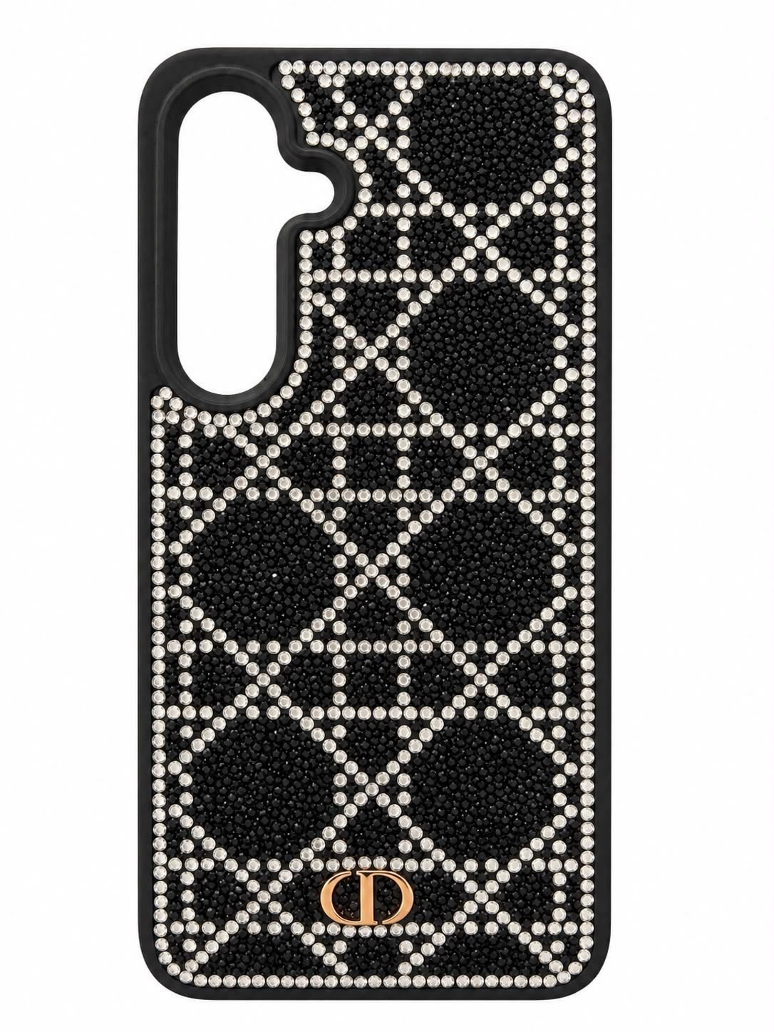 Fashion diamond Big Brand Phone Case for S25 - Black