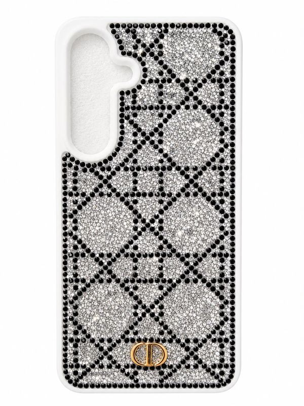 Fashion diamond Big Brand Phone Case for S25 - White