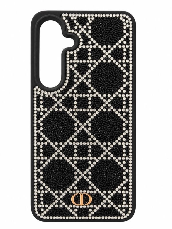 Fashion diamond Big Brand Phone Case for S25 Plus - Black