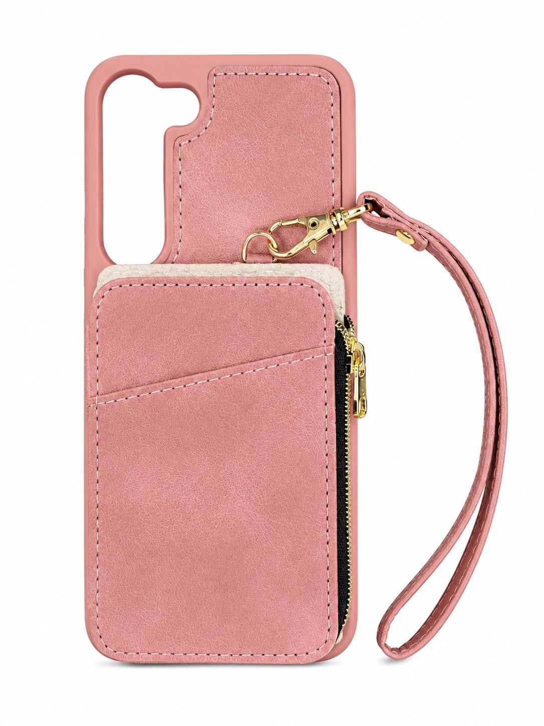 Multi Card Wallet Case - 02 with Zipper for S23 Plus - Pink