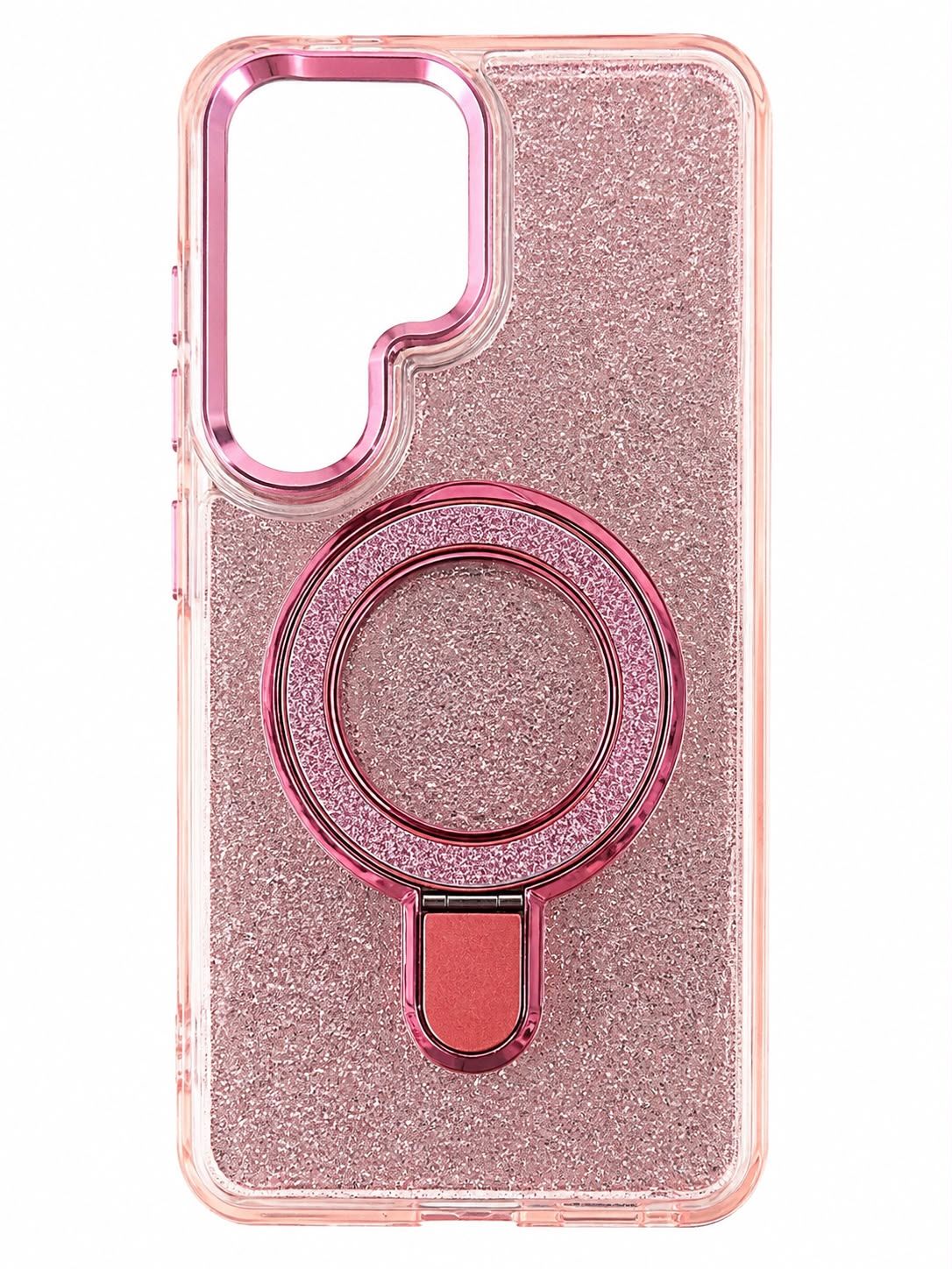 Shinning Case with Kickstand Magsafe Compatible Case for Samsung S26 Ultra - Pink
