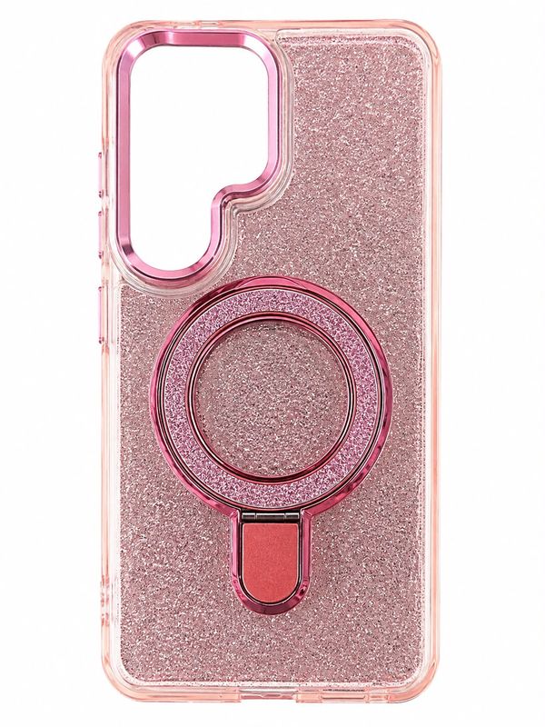 Shinning Case with Kickstand Magsafe Compatible Case for Samsung S26 Ultra - Pink