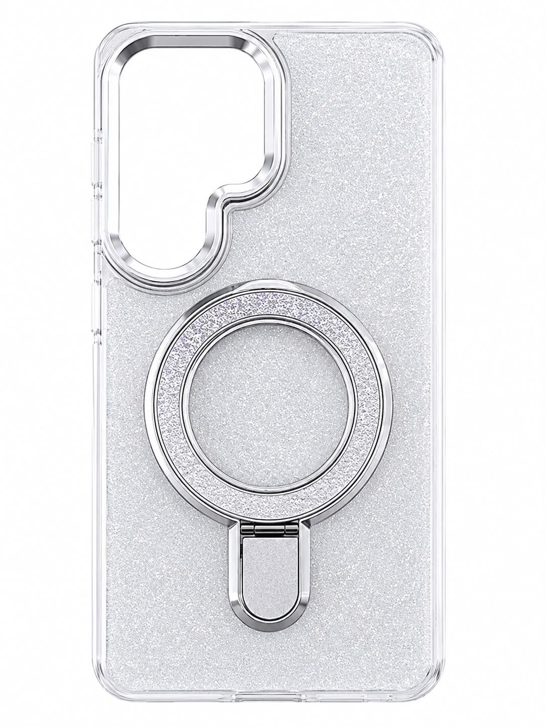 Shinning Case with Kickstand Magsafe Compatible Case for Samsung S26 Ultra - White