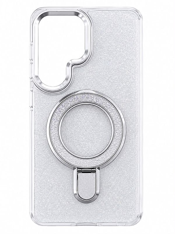 Shinning Case with Kickstand Magsafe Compatible Case for Samsung S26 Ultra - White