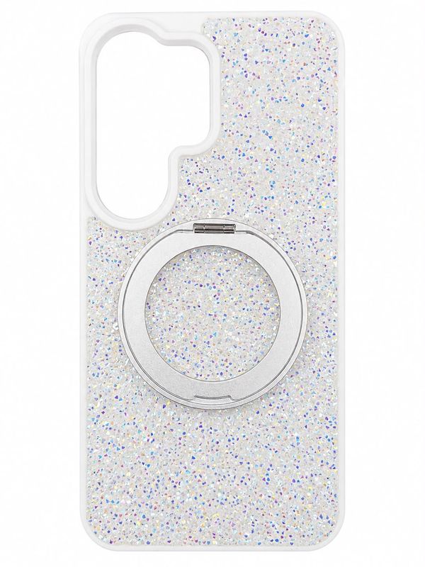 Diamond Case With 360 Roatating Magsafe Samsung S26 Ultra -White