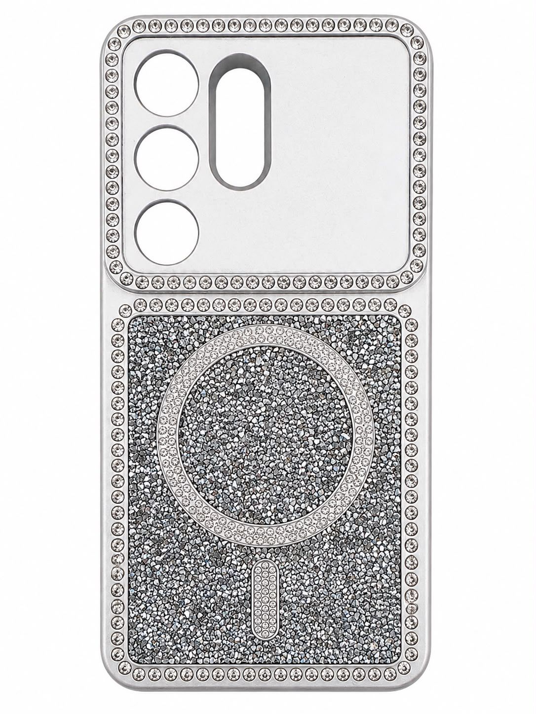 Crushed Diamond Case With Magsafe Samsung S26 Ultra - Silver