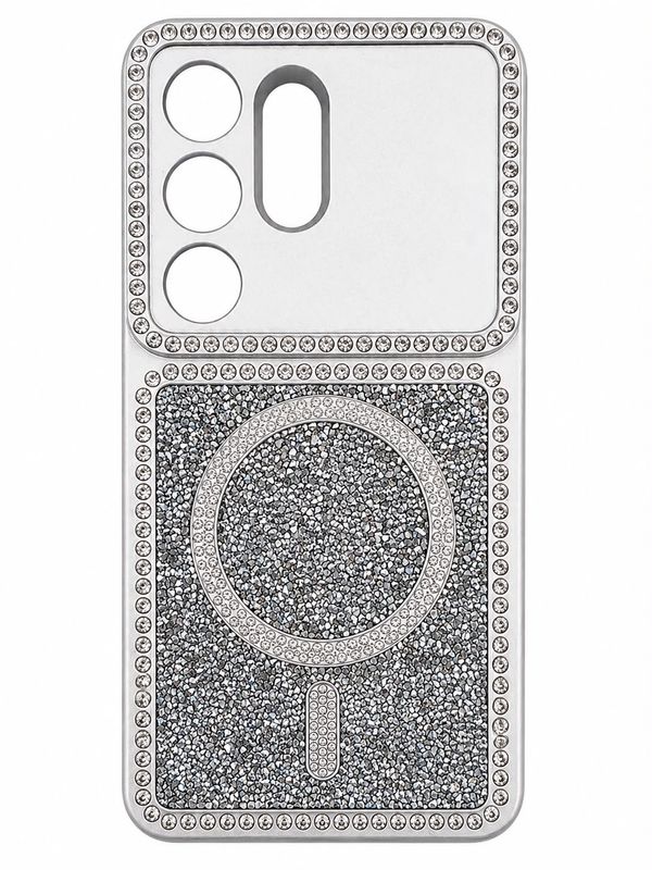 Crushed Diamond Case With Magsafe Samsung S26 Ultra - Silver