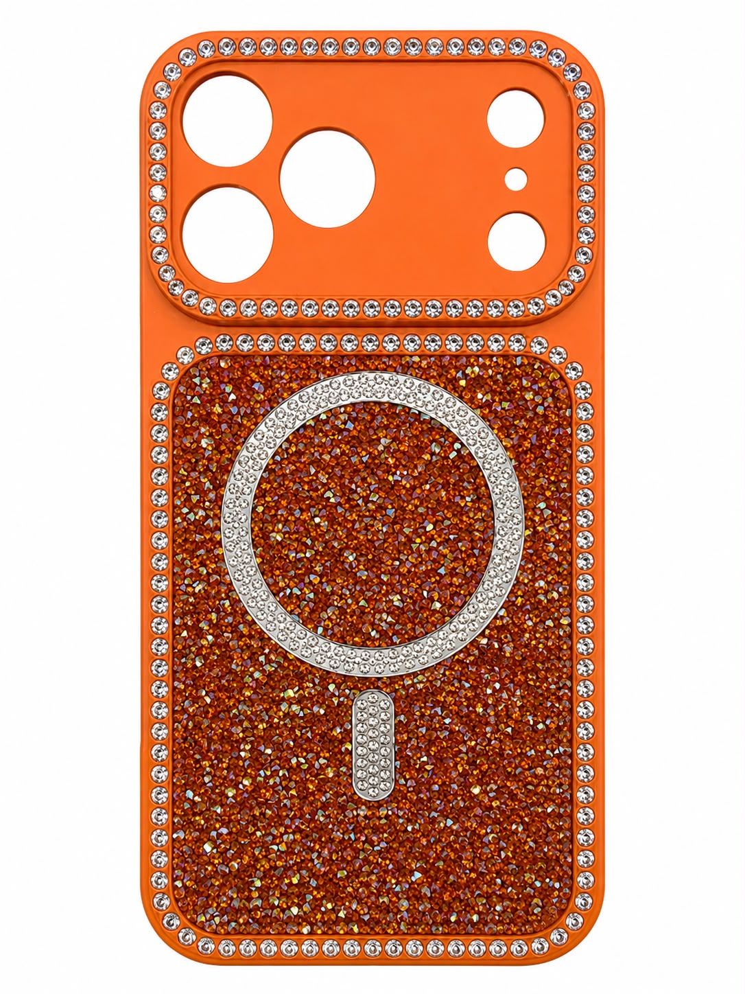 Crushed Diamond Case With Magsafe Iphone 17 Pro Max -Orange