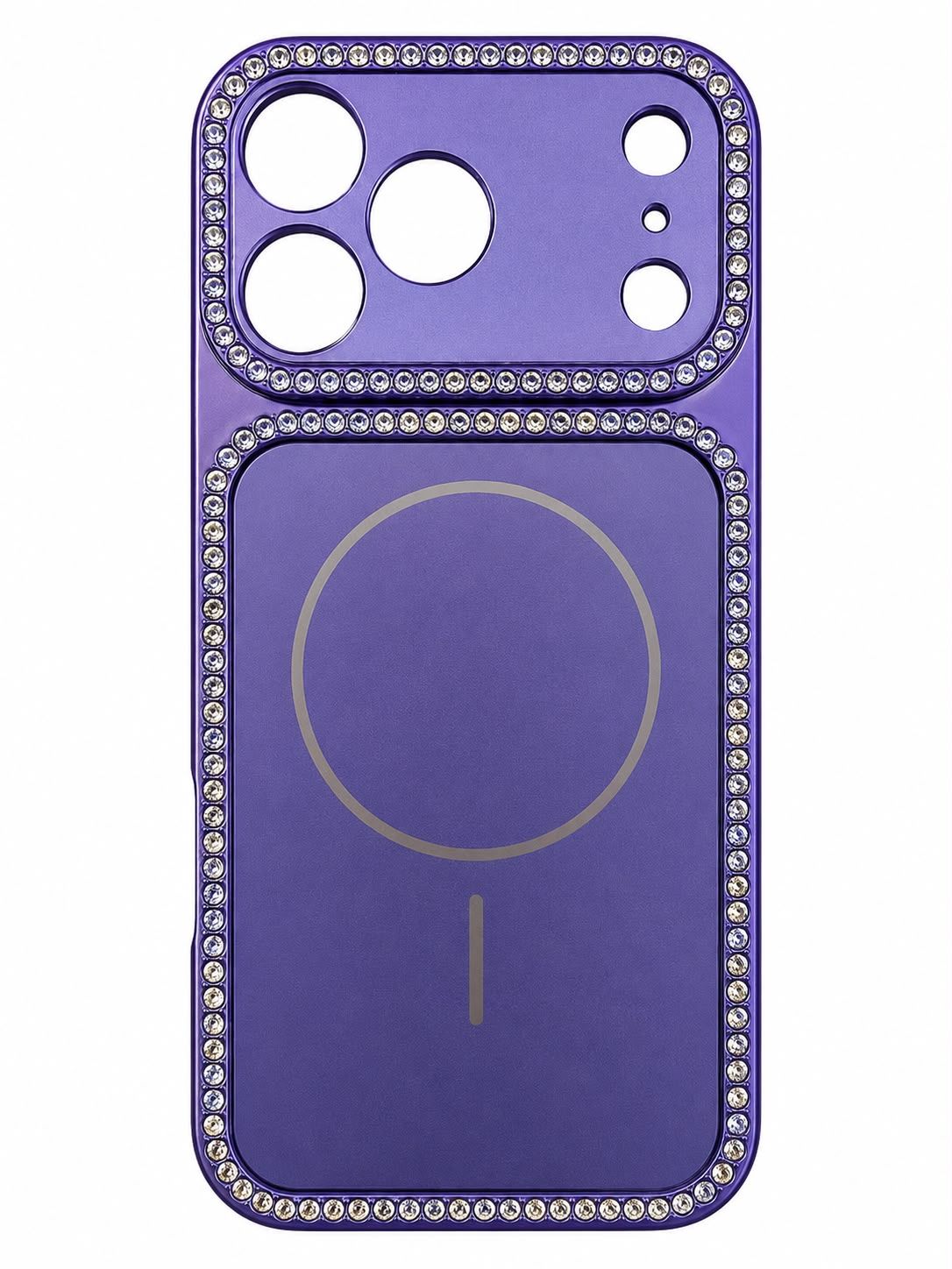 Colorful Magsafe Case with Diamond Iphone 17 Pro Max -Purple