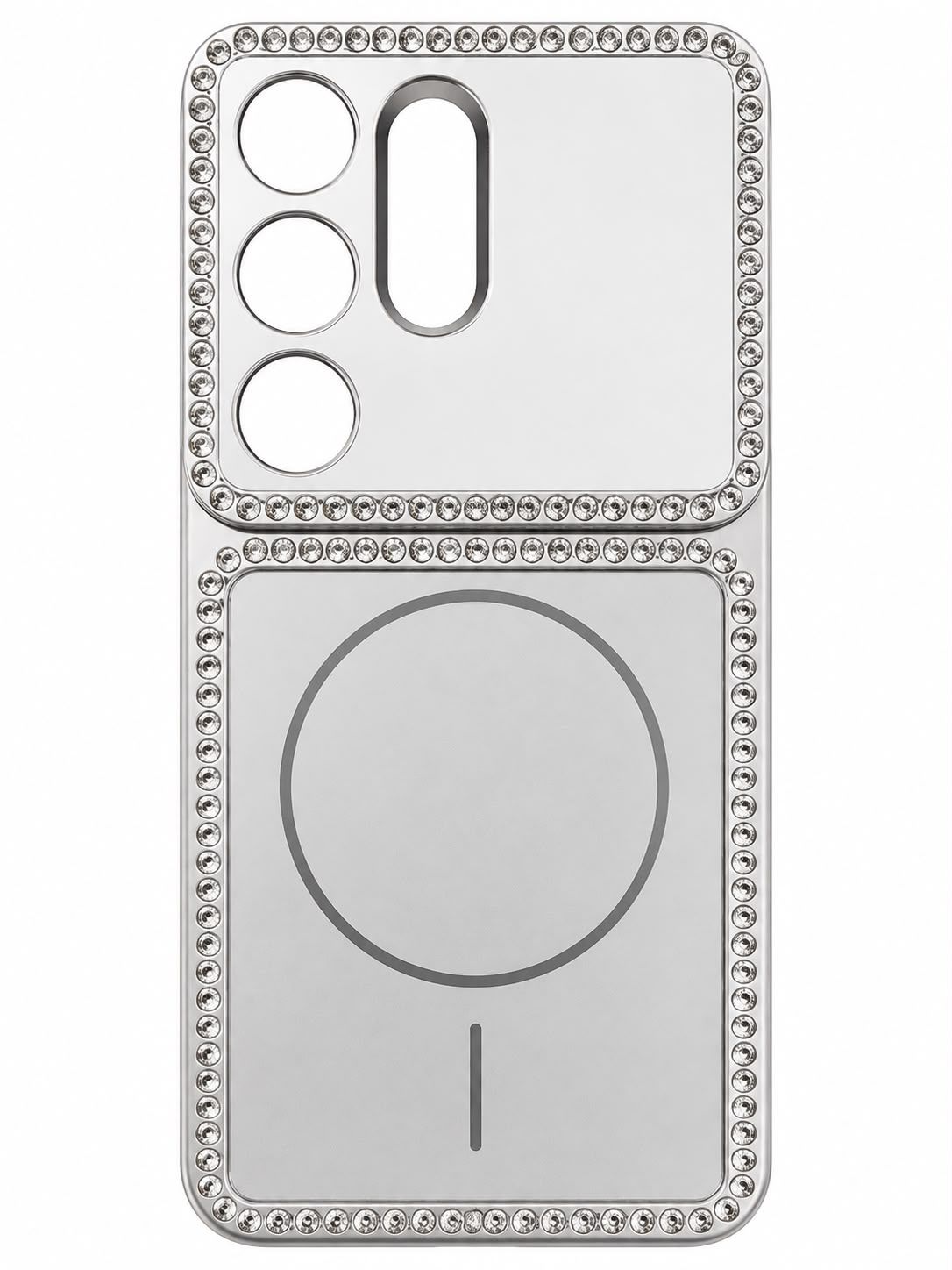 Colorful Magsafe Case with Diamond Samsung S26 Ultra- Silver