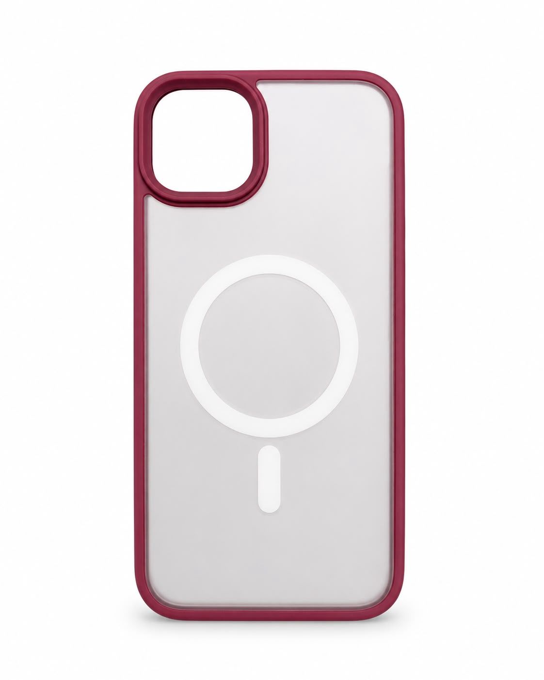 PURE CLEAR CRYSTAL magsafe clear case for iphone 13/14/15 - Red