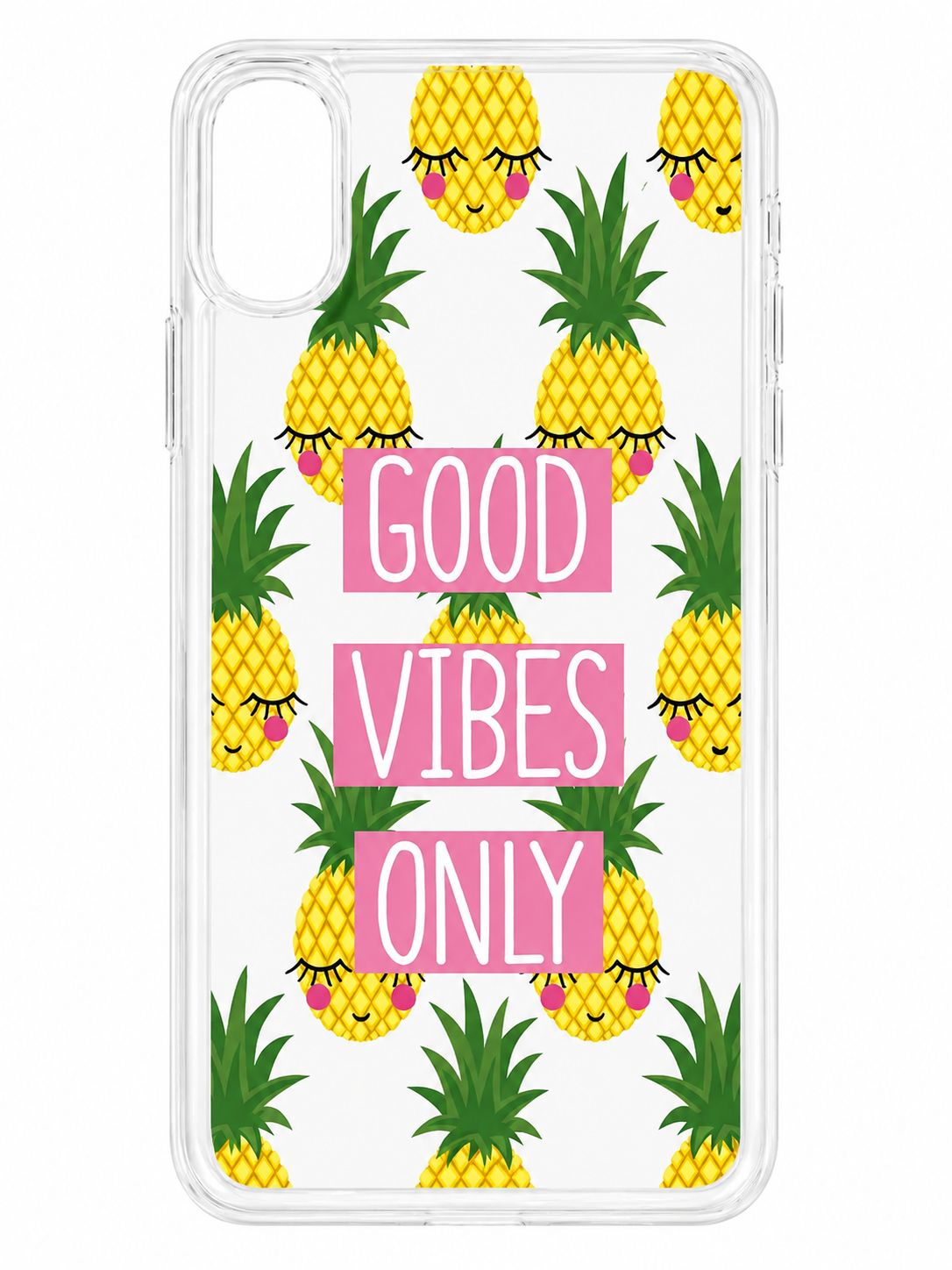 Good Vibes Pineapple Glitter Phone Case for Moto G Play 2021