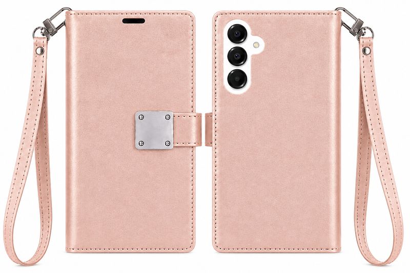 Rich Diary Wallet Case for Moto G Stylus 2021-Rose Gold