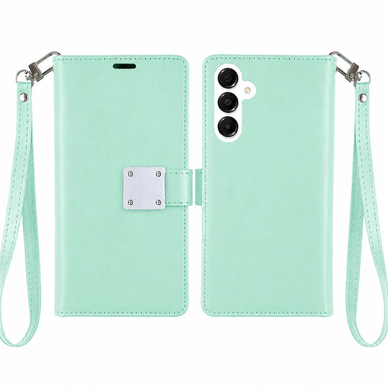 Rich Diary Wallet Case for Moto G Stylus 2021-Mint Green
