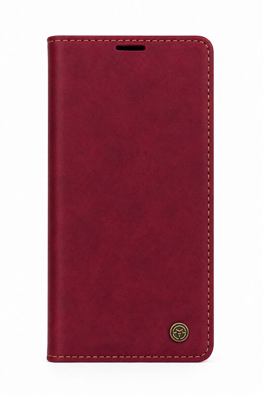Premium Leather Wallet Phone Case for Iphone 13 Pro-Maroon