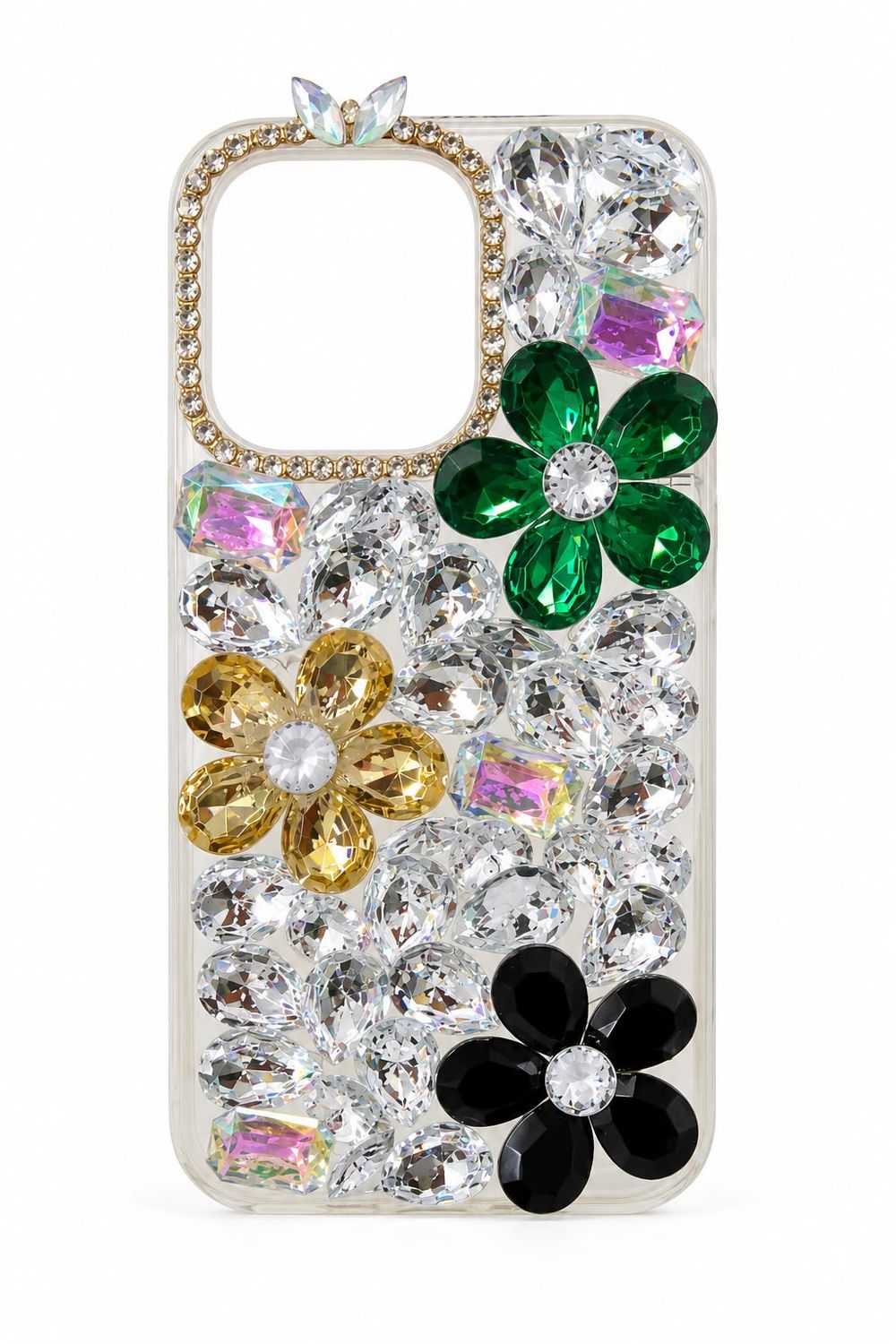 Big Flower Diamond Crystal Case for Iphone 13 Pro-Multi Color