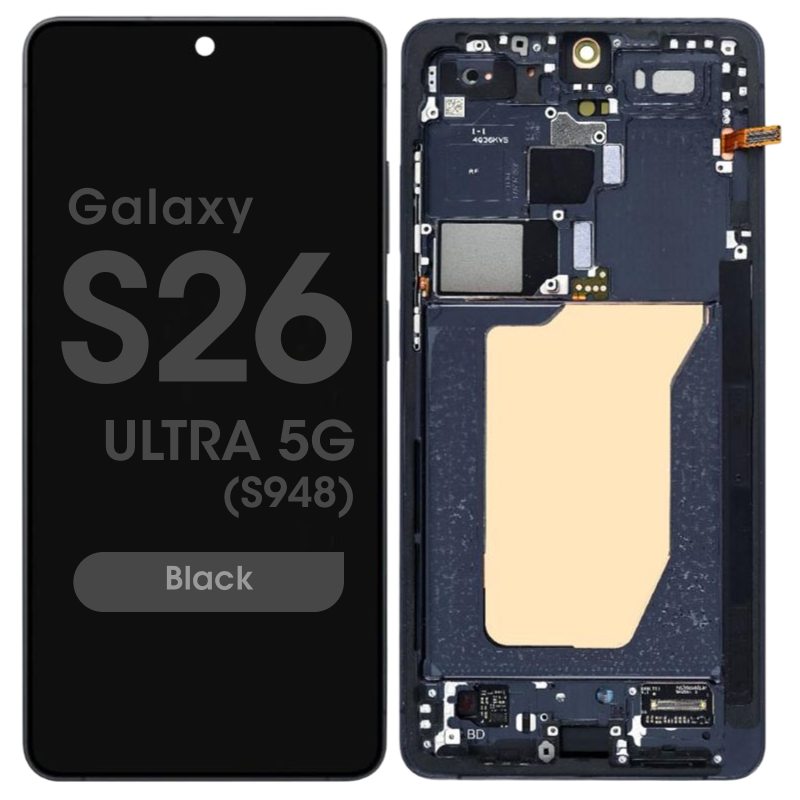 OLED Assembly With Frame For Samsung Galaxy S26 Ultra 5G (US &amp; International Version) (Aftermarket Plus) (120Hz) (Black)