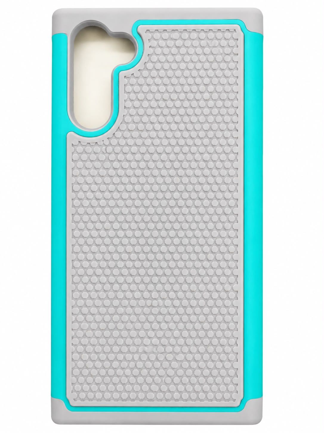 Rugged Tough Shockproof Hybrid Case Cover for Note 10- Blue + Grey TPU
