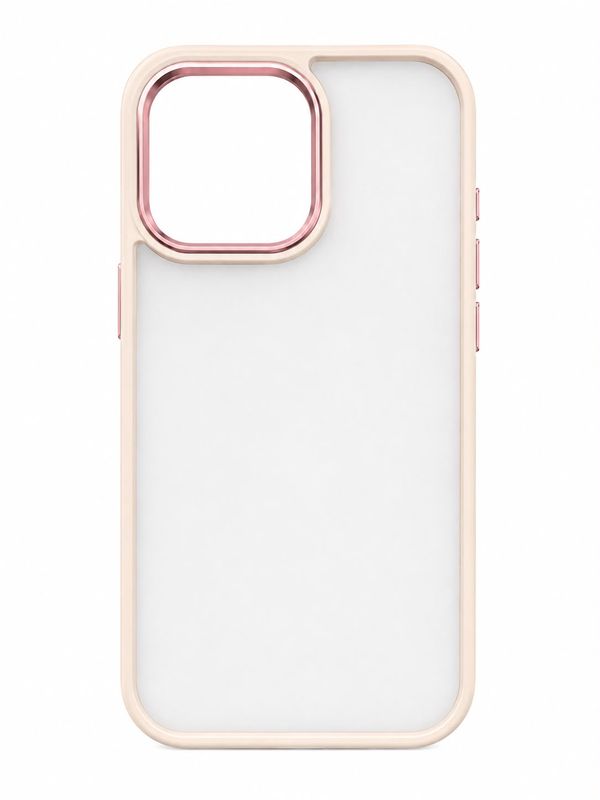 Metal Clear Camera TPU Bumper Case for Iphone 14 Pro- Cream