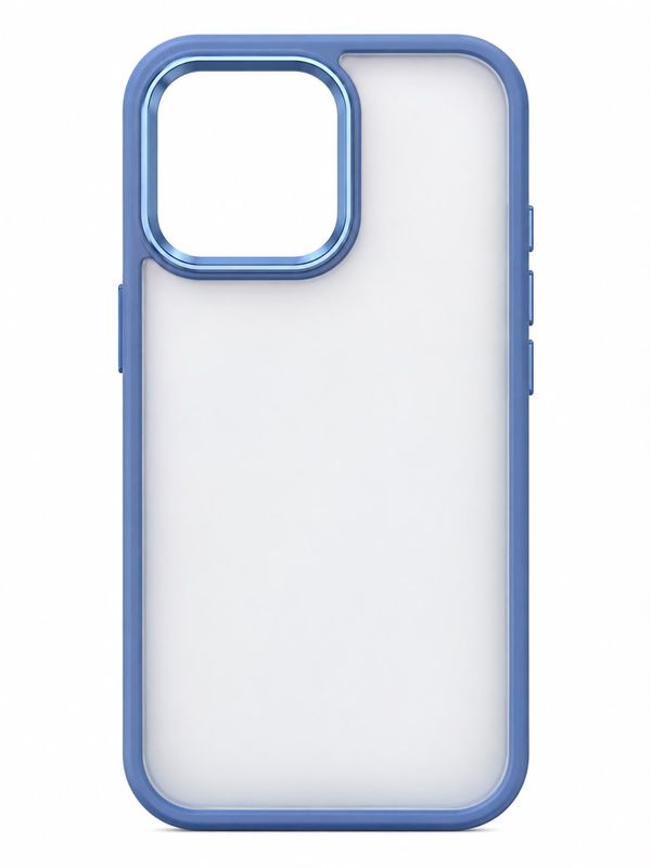 Metal Clear Camera TPU Bumper Case for Iphone 14 Pro- Blue