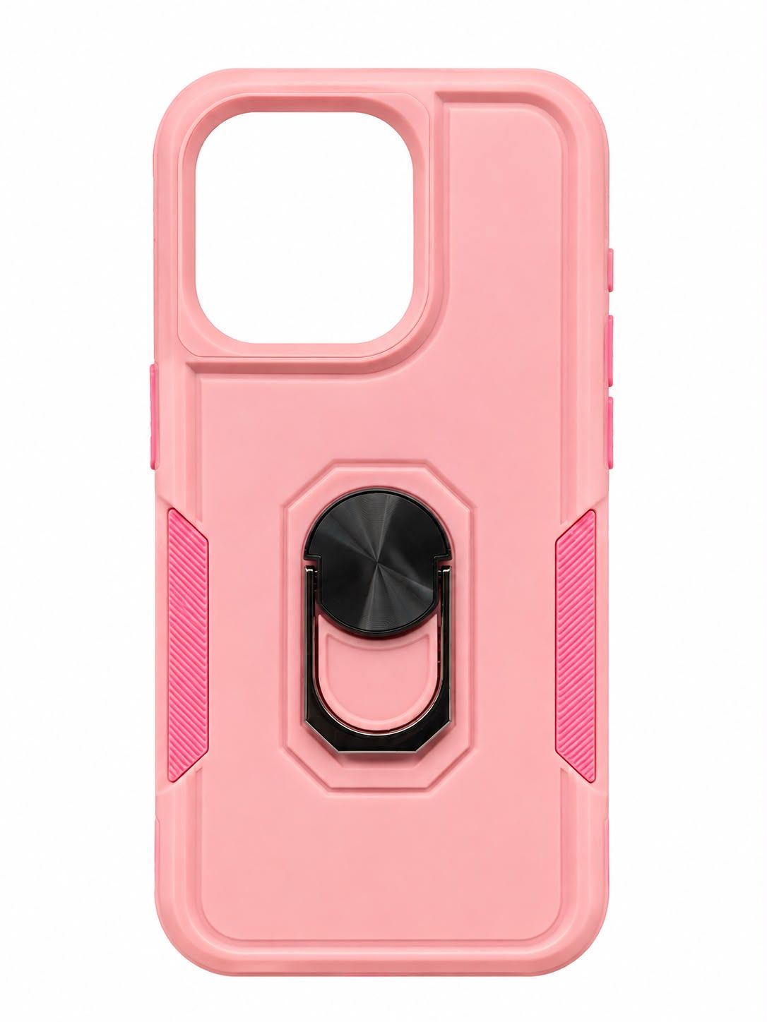 Commuter Shockproof Case with Ring for Iphone 14 Pro-Pink