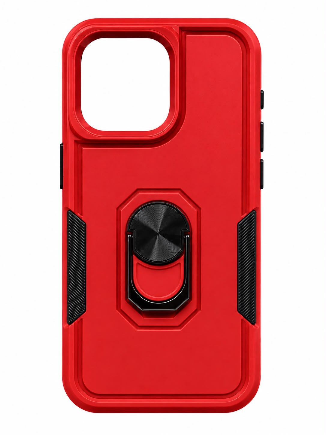 Commuter Shockproof Case with Ring for Iphone 14 Pro- Red