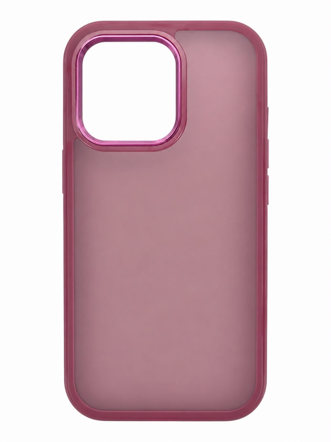 Metal Clear Camera Frosted TPU Bumper Case for Iphone 14 Pro- Maroon