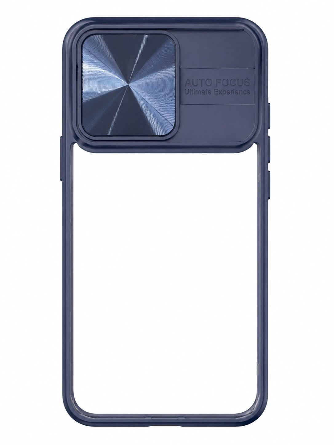 CF Hidden Camera Lens  Protector Case for Iphone 14 Pro- Navy Blue