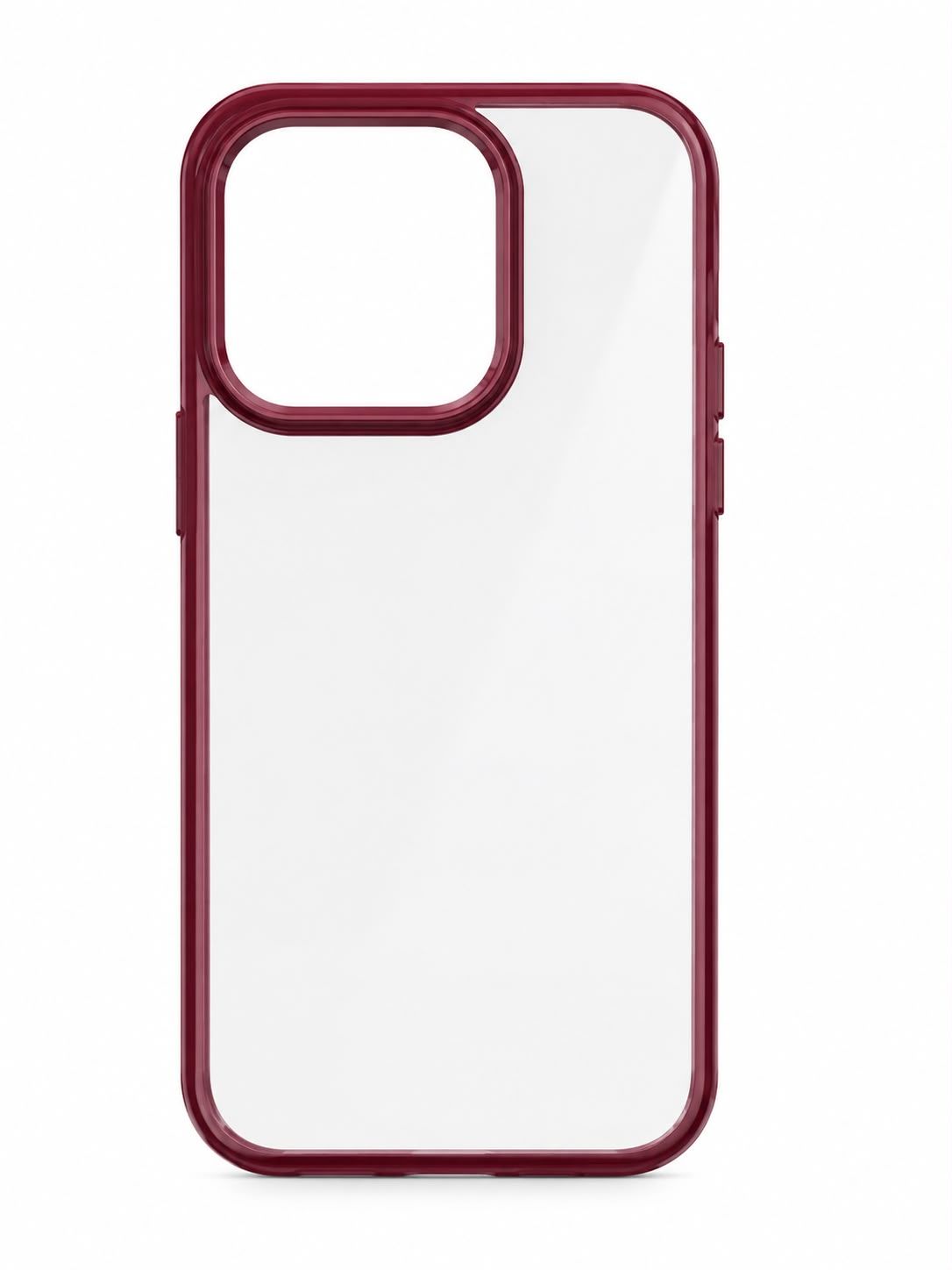 Crystal Clear Frosted Shockproof Case for Iphone 14 Pro-Maroon