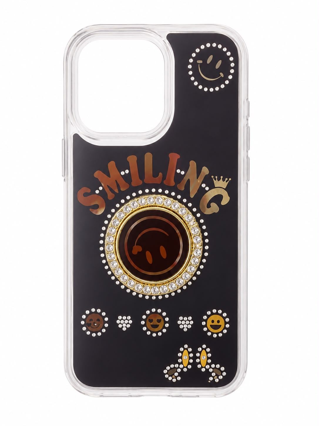 Smiling Ring Case for Iphone 14 Pro-Black