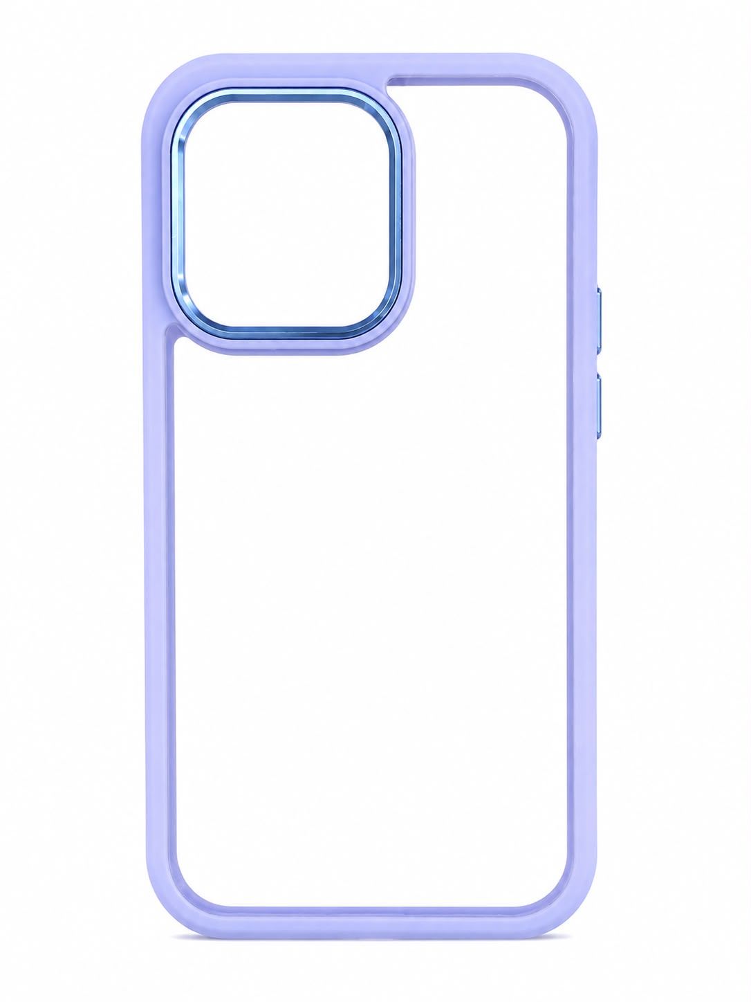 Metal Clear Camera TPU Bumper Case for Iphone 14 Pro- Lilac