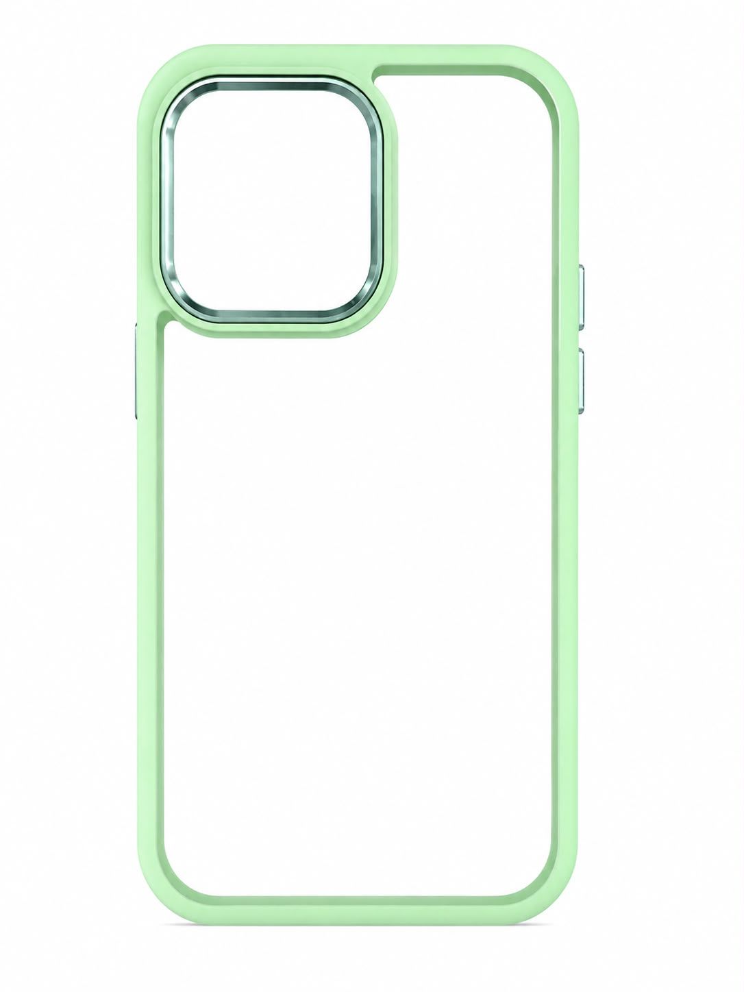 Metal Clear Camera TPU Bumper Case for Iphone 14 Pro- Green