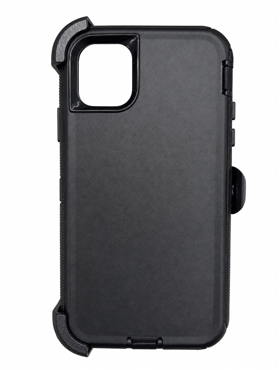 Heavy Duty Defender Case for Iphone 11- Black/Black (with Clip)