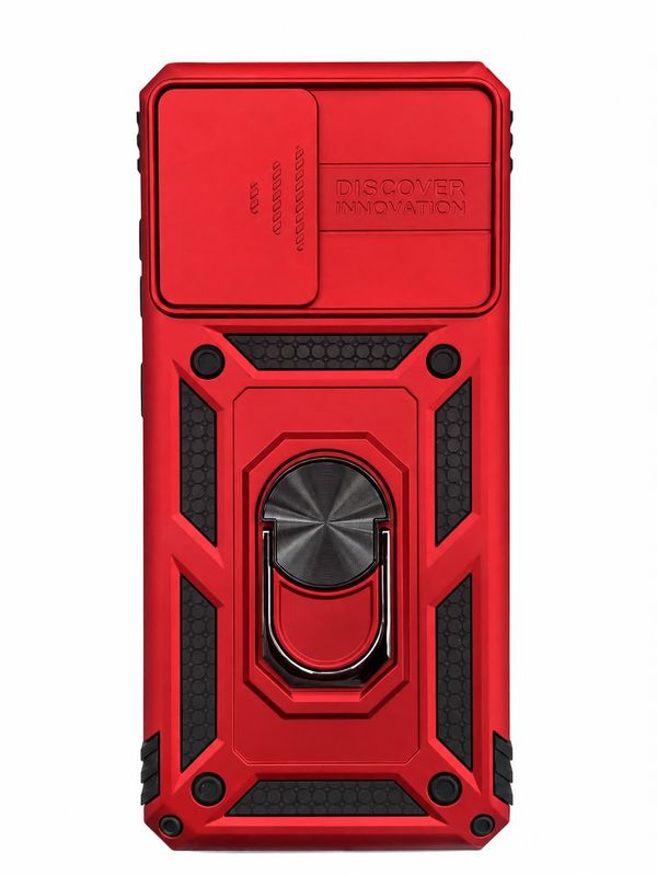 Well Protective Magentic Ring Stand Camera Protective Cover Case for S20 - Red