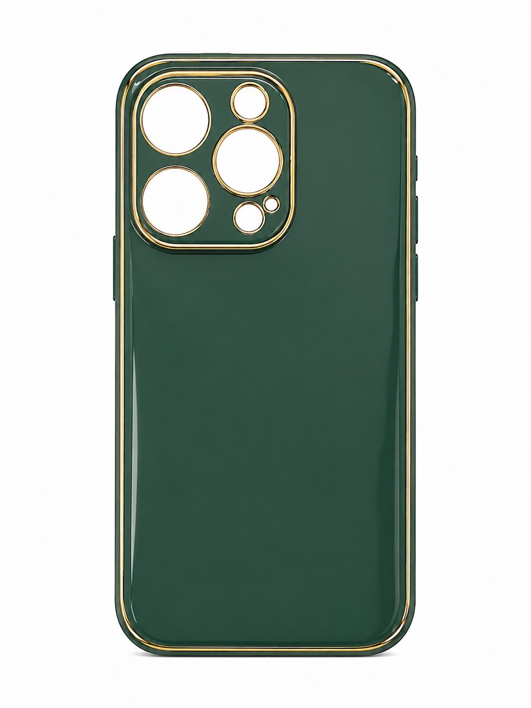 Premium Phone Case with Elegant Gold Trim for Iphone 14 Pro- Green