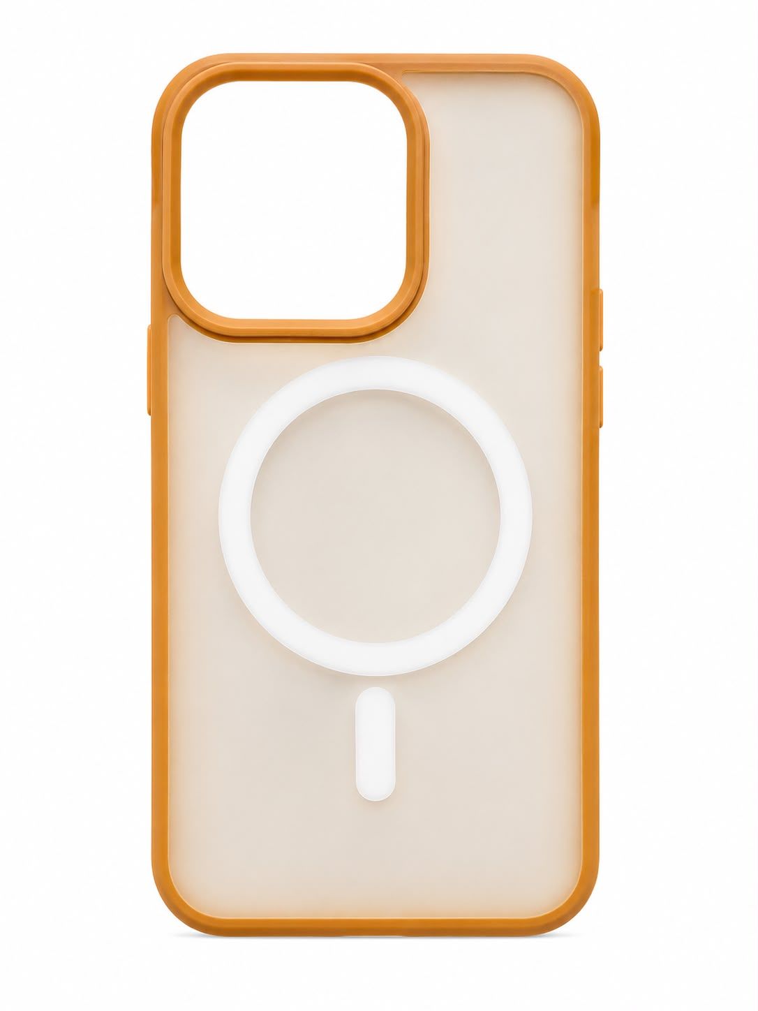 Pure Clear Crystal Magsafe Clear Case for Iphone 14 Pro- Mustard Border