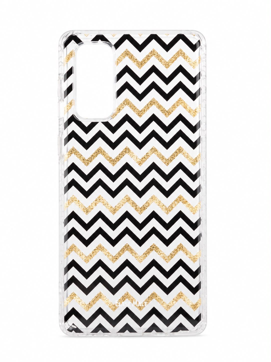 Two Line Design Case for Note 20 - Black/Gold