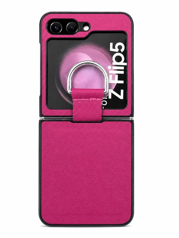 Lizhi ring case for Z Flip 5 - Maroon