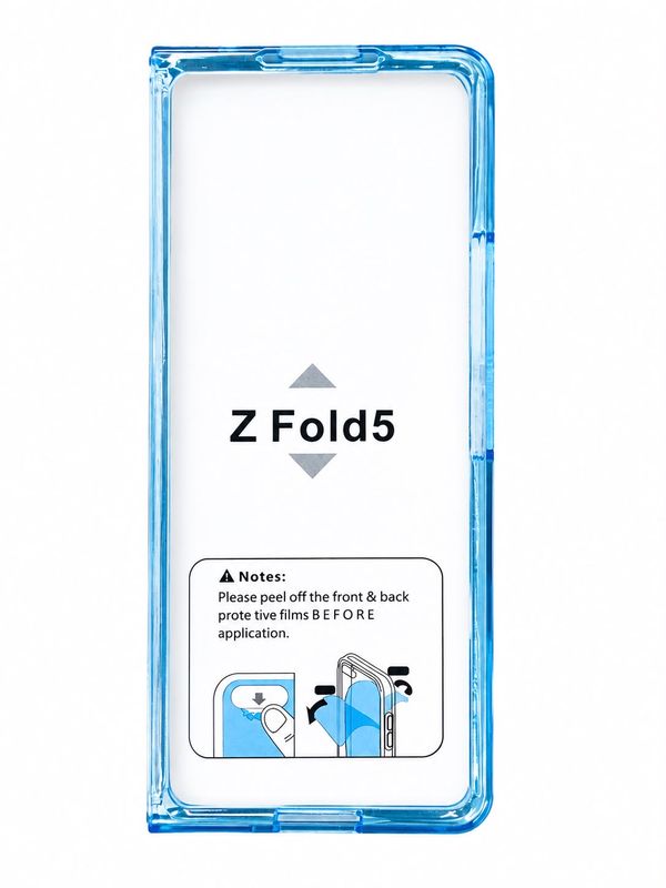 Transparent Hybrid Shockproof Case Cover For Z Fold 5 - Blue