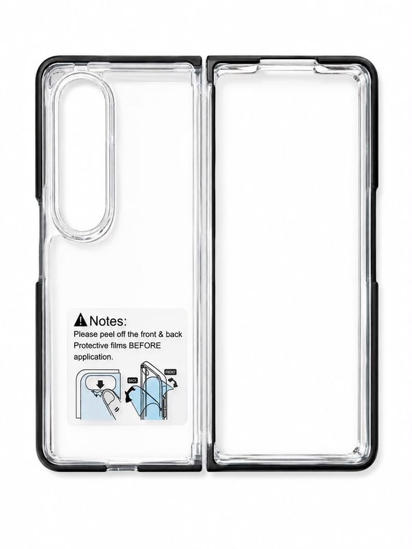 COLOR BUMPER CLEAR CASE FOR  Z FOLD 4 - Black