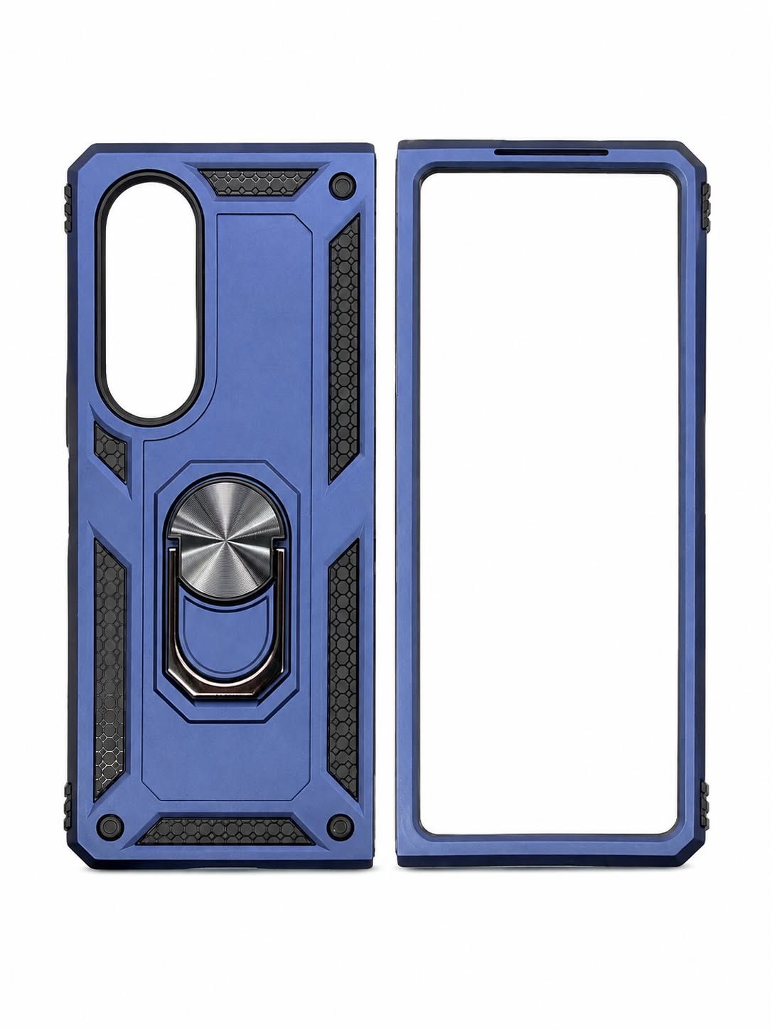 Army shield stand case for Fold 4 - Blue