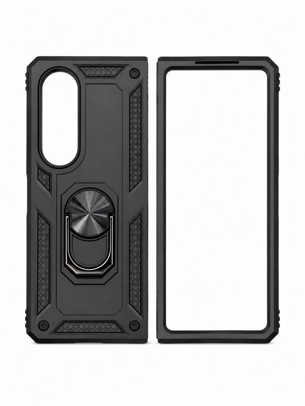 army shield stand case for Fold 4 - Black