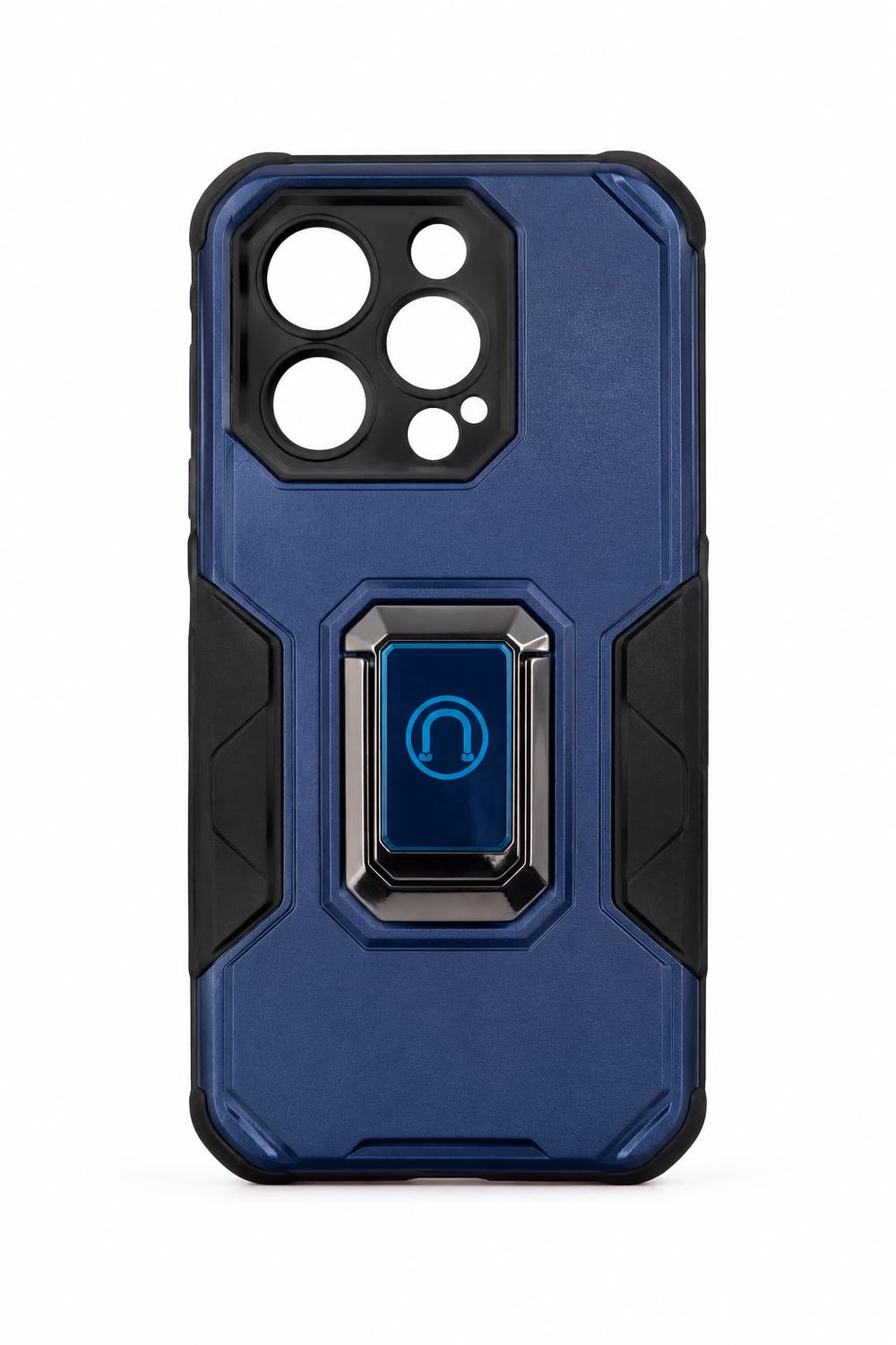 Magnet Flag Kickstand with Camera Protector Case for Iphone 14 Pro- Blue